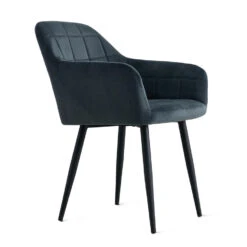 Eetkamerstoel Praia Velvet Zwart -Woonmeubelwinkel 1000074708 0103