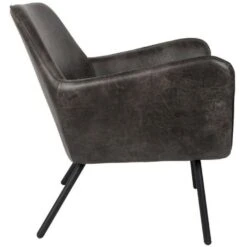 Puur Berg Fauteuil PU-leer - Lederlook - Grijs -Woonmeubelwinkel 1000074936 0103