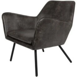 Puur Berg Fauteuil PU-leer - Lederlook - Grijs