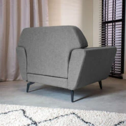 Industriële Fauteuil Roger Grijs - Stof - Grijs -Woonmeubelwinkel 1000074958 0102