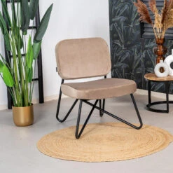 Velvet Fauteuil Jasmijn Taupe - Stof - Taupe 9 Velvet Fauteuil Jasmijn Taupe - Stof - Taupe -Woonmeubelwinkel 1000074966 0103