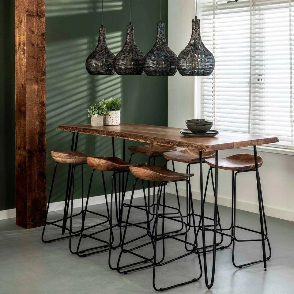 Emiel Boomstam Bartafel - Hout - Bruin 4 Emiel Boomstam Bartafel - Hout - Bruin - Afbeelding 2