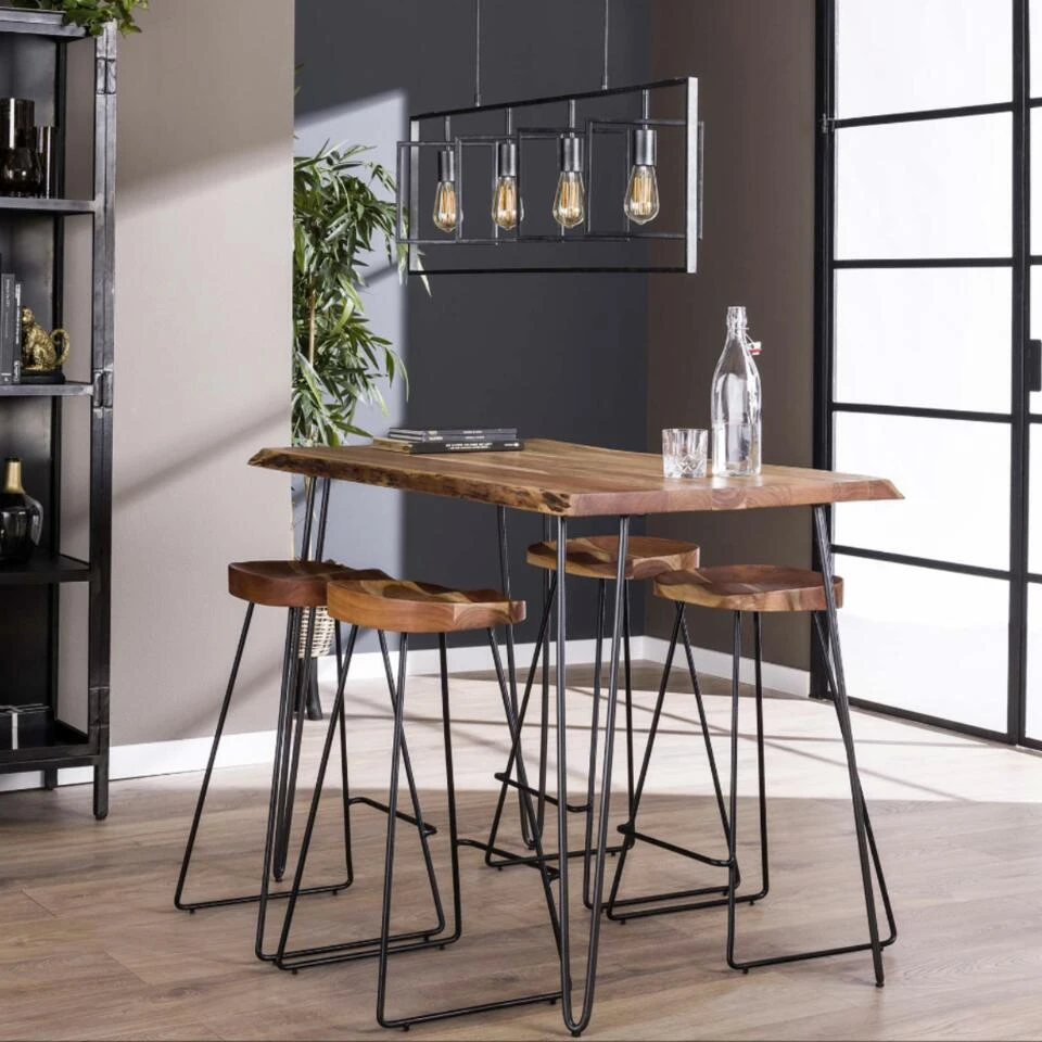 Emiel Boomstam Bartafel - Hout - Bruin 4 Emiel Boomstam Bartafel - Hout - Bruin - Afbeelding 2