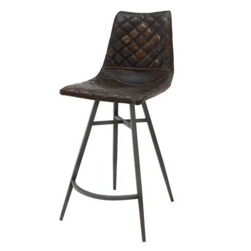 Vinz Barstoel 65cm - Lederlook - Multikleur