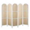 LW Collection Kamerscherm 5 Panelen Wit 170X200CM - Paravent Rond - Scheidingswa