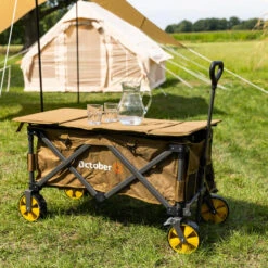 Inklapbare Trolley Bolderkar Bruin 90x50x55 Cm - 90x50x55 Cm - Aluminium - Bruin -Woonmeubelwinkel 1000078225 0102