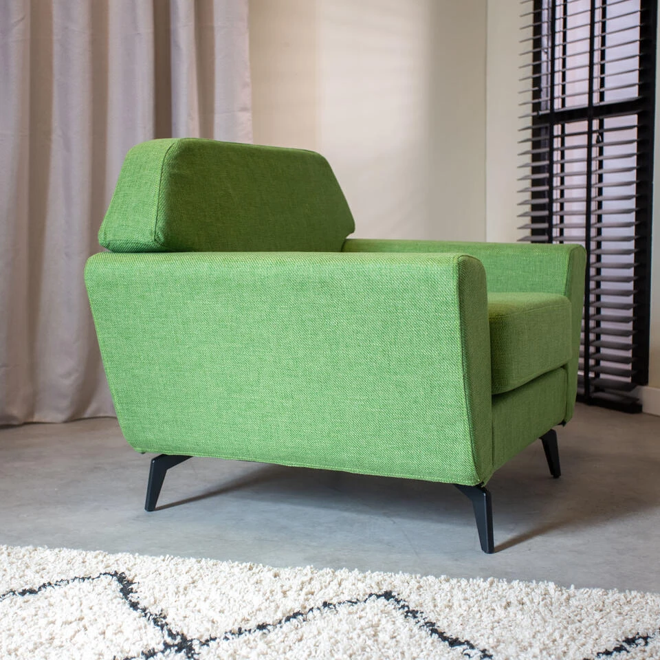 Industriële Fauteuil Roger Groen - Stof - Groen 4 Industriële Fauteuil Roger Groen - Stof - Groen - Afbeelding 2