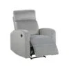 Beliani TV-fauteuil VERDAL - Grijs Fluweel -Woonmeubelwinkel 1000080316