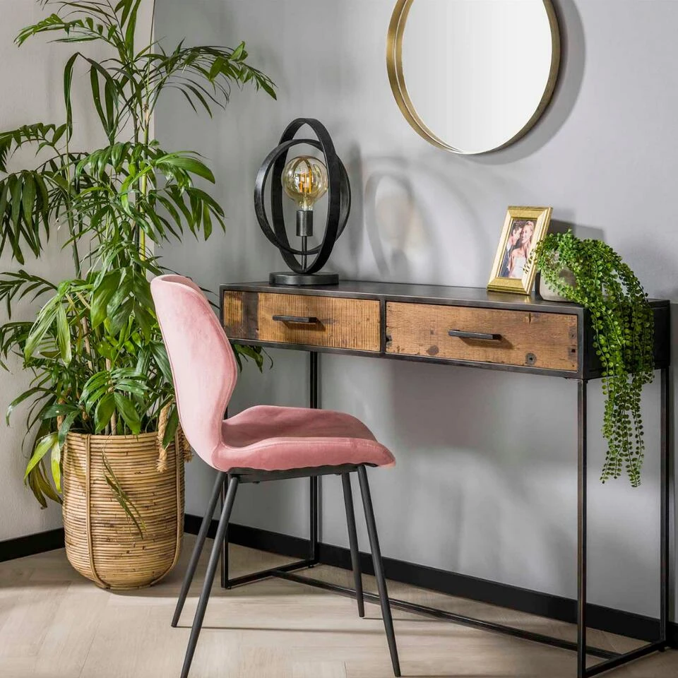 Kaptafel Brent 35x110x78cm - Hout - Grijs 5 Kaptafel Brent 35x110x78cm - Hout - Grijs - Afbeelding 3