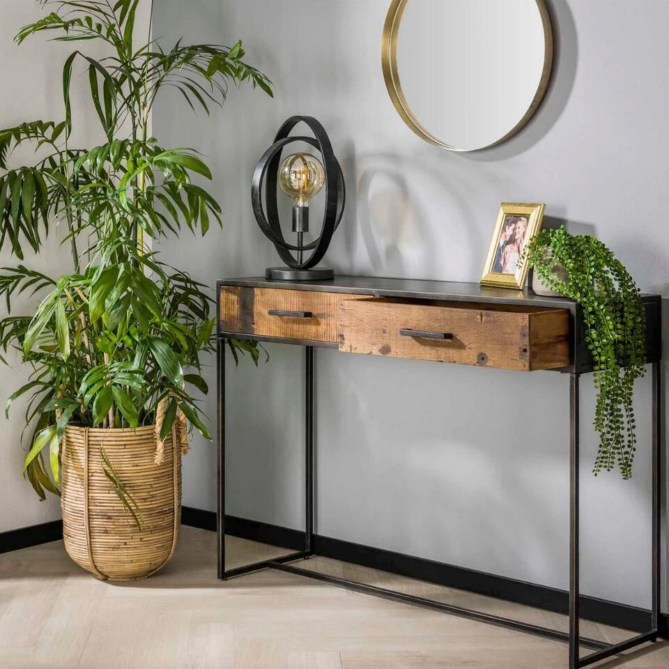 Kaptafel Brent 35x110x78cm - Hout - Grijs 6 Kaptafel Brent 35x110x78cm - Hout - Grijs - Afbeelding 4