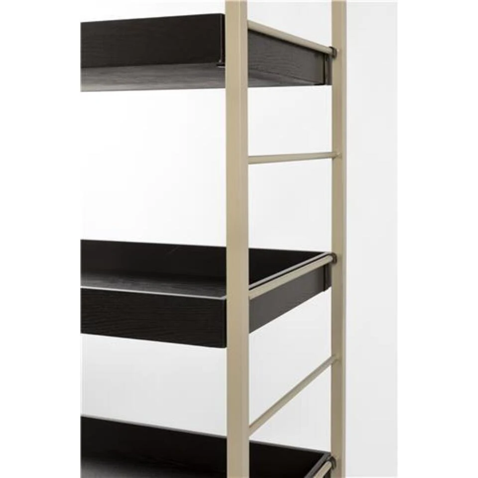 Giga Meubel Wandkast Bruin - 4 Planken - Metaal - Kast Botan 5 Giga Meubel Wandkast Bruin - 4 Planken - Metaal - Kast Botan - Afbeelding 3