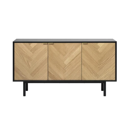 Giga Meubel Dressoir Naturel - 43x150x80cm - Eikenhout - Dressoir Calvi