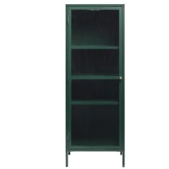 Giga Meubel Vitrinekast Groen - 40x58x160cm - Metaal - Kast Bronco