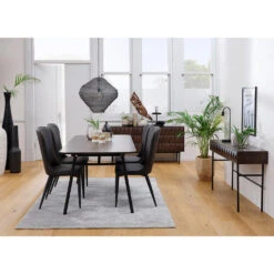 Giga Meubel Eettafel Donkerbruin - 90x180-230x75cm - Eikenhout - Tafel Latina -Woonmeubelwinkel 1000081325 0102