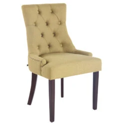 CLP Eetkamerstoel Aberdeen Donker Frame Stof Groen