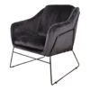 DS4U® Antonio Fauteuil Velvet - Stof - Zwart -Woonmeubelwinkel 1000082945