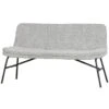WOOOD Lucy Eetkamerbankje - Bouclé - Off White - 87x150x67 -Woonmeubelwinkel 1000084221
