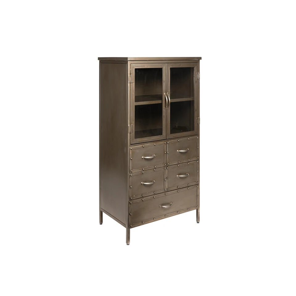 Rootsmann Buffetkast Industrieel - Lockerkast Grijs Metaal - Metaal 4 Rootsmann Buffetkast Industrieel - Lockerkast Grijs Metaal - Metaal - Afbeelding 2