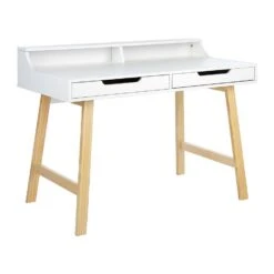 Beliani Bureau BARIE - Wit Mdf