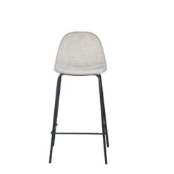 Giga Meubel Barkruk Beige - Stof - 42x45x88cm - Barstoel Saar