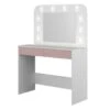 Trasman Kaptafel Holly Met Spiegel En Verlichting 2 Lades Spaanplaat - Wit/roze 1 Trasman Kaptafel Holly Met Spiegel En Verlichting 2 Lades Spaanplaat - Wit/roze -Woonmeubelwinkel 1000087343