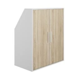 Diagone Kledingkast Under - Onder Trap Of Plafond 2 Deuren - Wit/hout -Woonmeubelwinkel 1000089247 0103