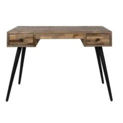 Puur Lund Bureau Teakhout - Hout - Bruin -Woonmeubelwinkel 1000089684 0102