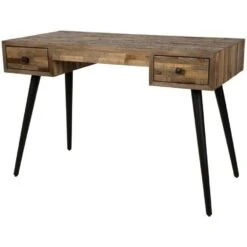Puur Lund Bureau Teakhout - Hout - Bruin