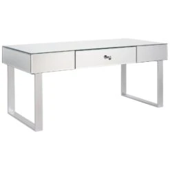 Beliani Salontafel NESLE - Zilver Glas