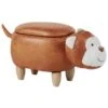 Beliani Dierenhocker MONKEY - Bruin Kunstleer 2 Beliani Dierenhocker MONKEY - Bruin Kunstleer -Woonmeubelwinkel 1000089918