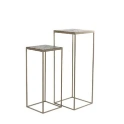 Zuil Chisa - Hout/Antiek Brons - Set