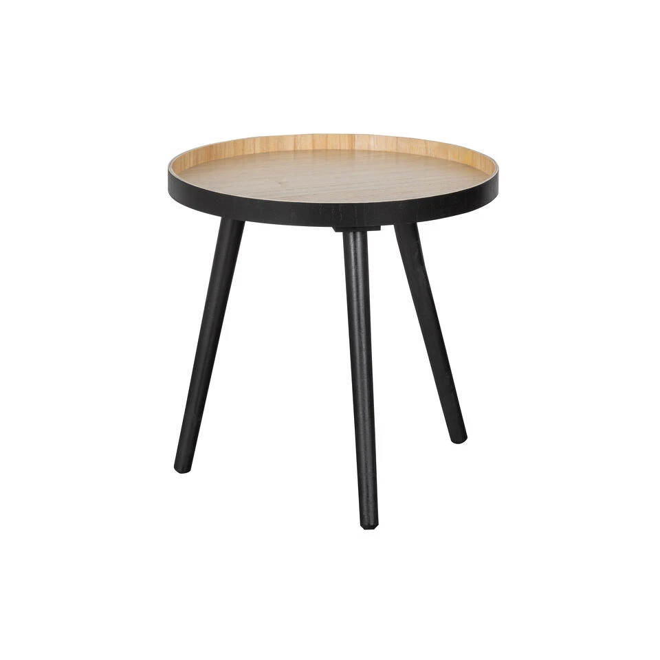 WOOOD Sasha Bijzettafel - MDF - Zwart/naturel - 41x41x40.5 6 WOOOD Sasha Bijzettafel - MDF - Zwart/naturel - 41x41x40.5 - Afbeelding 4