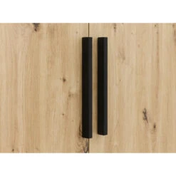 ToiToiKids Xem 2-deurskast - Mat Zwart/Eiken -Woonmeubelwinkel 1000092485 0103