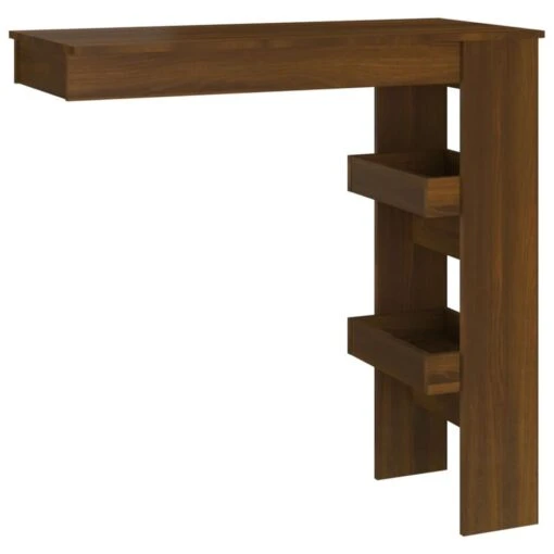 VidaXL Bartafel Wandgemonteerd 102x45x103,5 Cm Bewerkt Hout Bruineiken