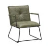 Industriële Fauteuil Hailey Groen Ecoleder - Leder - Groen -Woonmeubelwinkel 1000093731