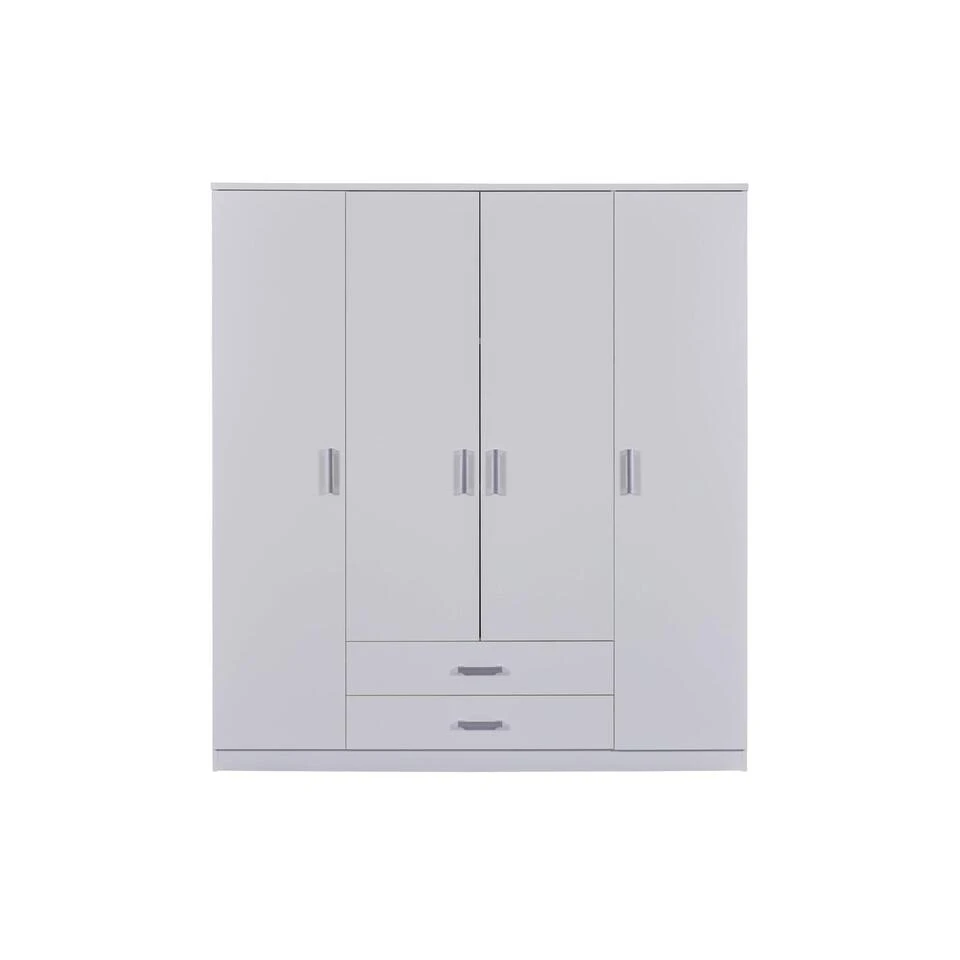 Hioshop Kledingkast Ranya - Wit. 3 Hioshop Kledingkast Ranya - Wit.