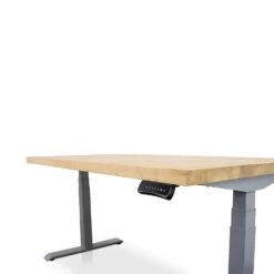 MRC Zit-sta Bureau Massief Eiken Blad 160x80 Alu Frame NEN-EN 527 9 MRC Zit-sta Bureau Massief Eiken Blad 160x80 Alu Frame NEN-EN 527 -Woonmeubelwinkel 1000094008 0103