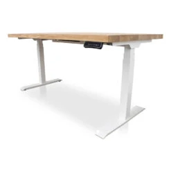 MRC Zit-sta Bureau Massief Eiken Blad 160x80 Wit Frame NEN-EN 527 9 MRC Zit-sta Bureau Massief Eiken Blad 160x80 Wit Frame NEN-EN 527 -Woonmeubelwinkel 1000094013 0103