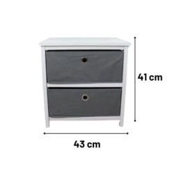 Orange85 Ladekast 2 Lades Lage Kast Opbergkast Speelgoed Nachtkastje Wit Grijs 8 Orange85 Ladekast 2 Lades Lage Kast Opbergkast Speelgoed Nachtkastje Wit Grijs -Woonmeubelwinkel 1000094211 0110