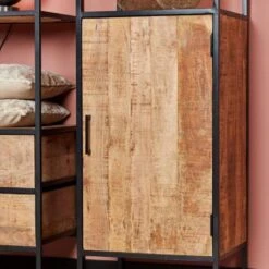 Furndea Morada Boekenkast Industrieel 1-deurs - 45x55x200 Cm -Woonmeubelwinkel 1000094237 0102