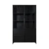 Romy Vitrinekast Industrieel Zwart - 35x120x200 Cm 2 Romy Vitrinekast Industrieel Zwart - 35x120x200 Cm -Woonmeubelwinkel 1000094246