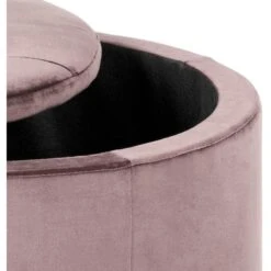 Sohome Poef Takeesha - Velvet - Roze -Woonmeubelwinkel 1000094493 0103
