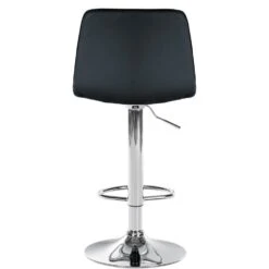 CLP Barkruk Lex Chroom Frame Kunstleer Zwart -Woonmeubelwinkel 1000095240 0103