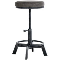 CLP Hocker Destin Kunstleder Zilverkleurig -Woonmeubelwinkel 1000095340 0103