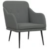 VidaXL Fauteuil 63x76x80 Cm Stof Donkergrijs -Woonmeubelwinkel 1000095958