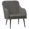 VidaXL Fauteuil 63x76x80 Cm Fluweel Donkergrijs -Woonmeubelwinkel 1000095966