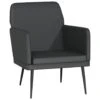VidaXL Fauteuil 61x78x80 Cm Kunstleer Zwart 2 VidaXL Fauteuil 61x78x80 Cm Kunstleer Zwart -Woonmeubelwinkel 1000095967