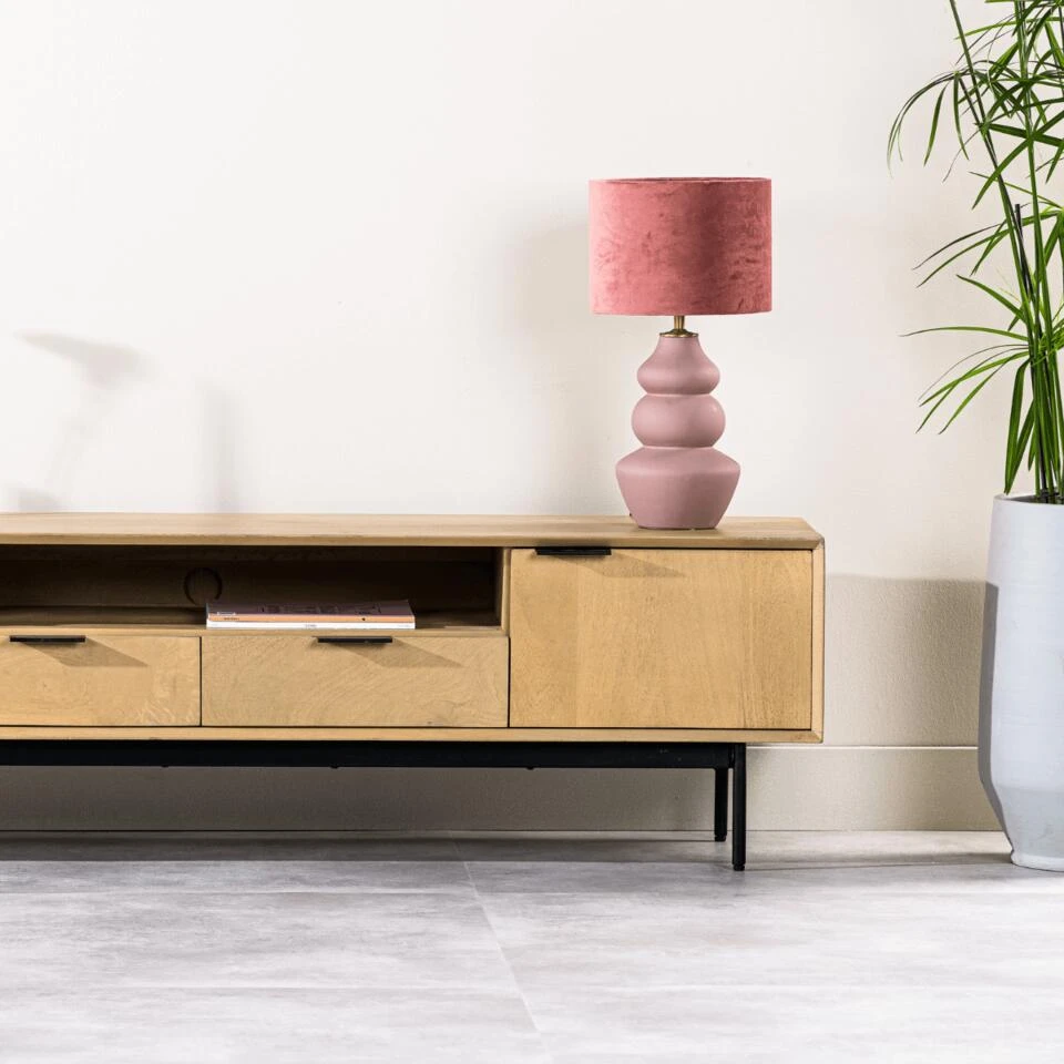 Kapur Tv-meubel 170cm - Hout - Bruin 5 Kapur Tv-meubel 170cm - Hout - Bruin - Afbeelding 3