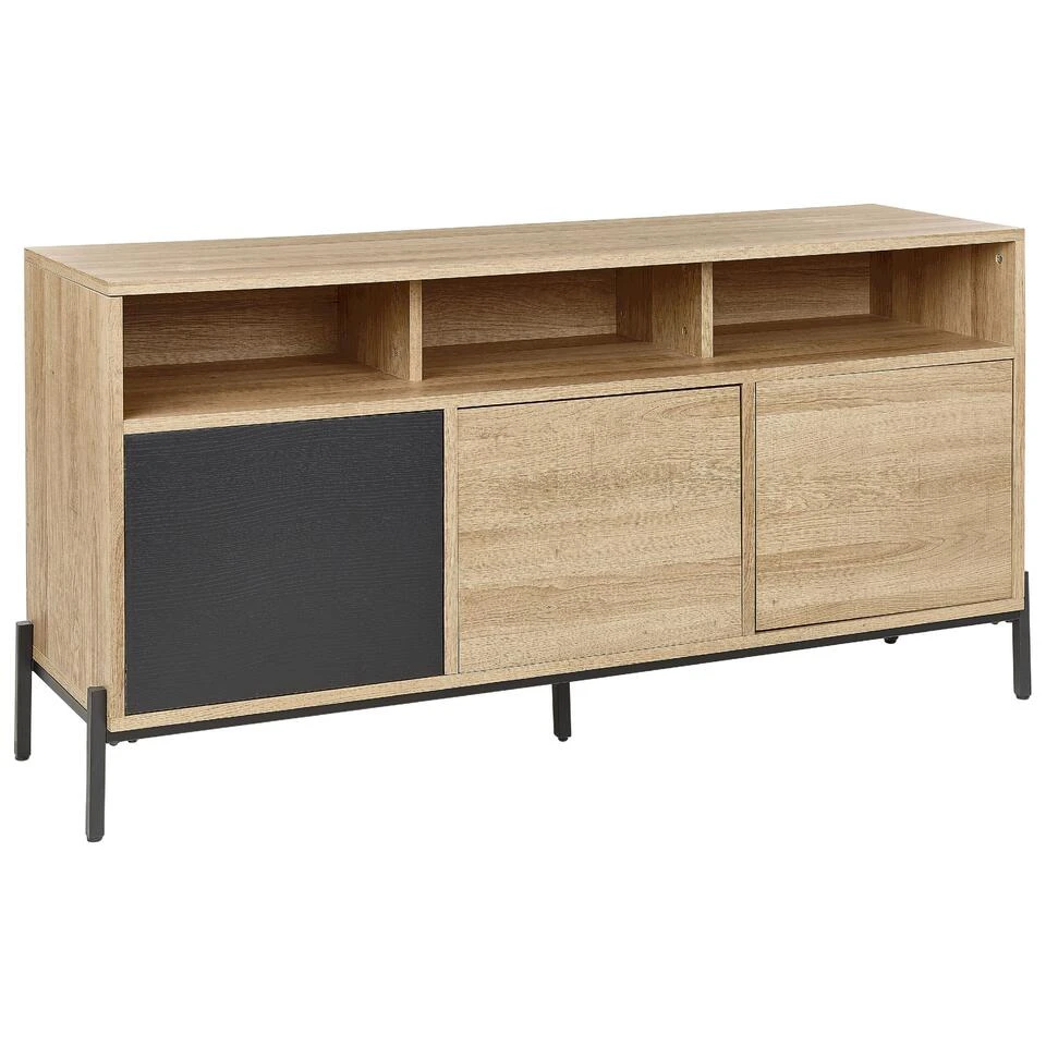 Beliani Sideboard MOINES - Lichte Houtkleur Mdf 3 Beliani Sideboard MOINES - Lichte Houtkleur Mdf