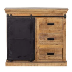 Dressoir Newark 100cm - Mangohout - Bruin - Rechthoekig -Woonmeubelwinkel 1000096828 0101
